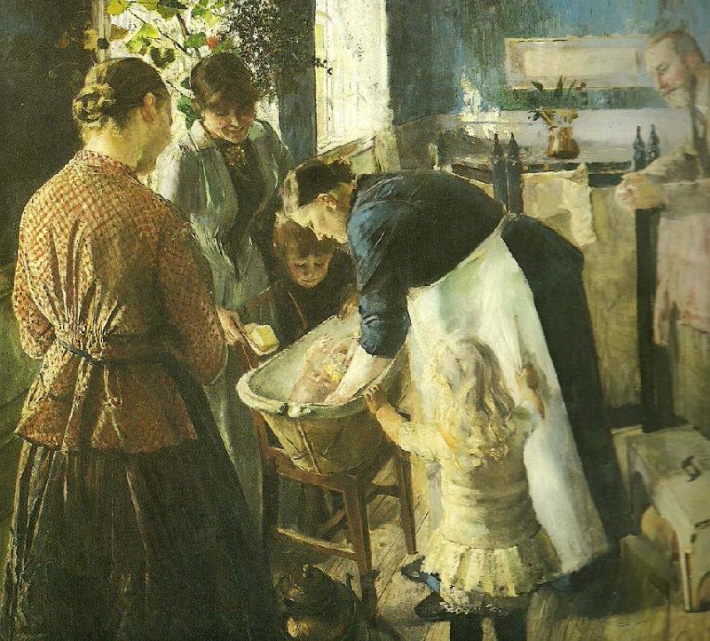 Christian Krohg i baljen oil painting picture